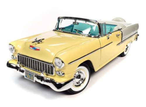 1:18 1955 Chevy Bel Air Convertible, harvest arany & india ivory