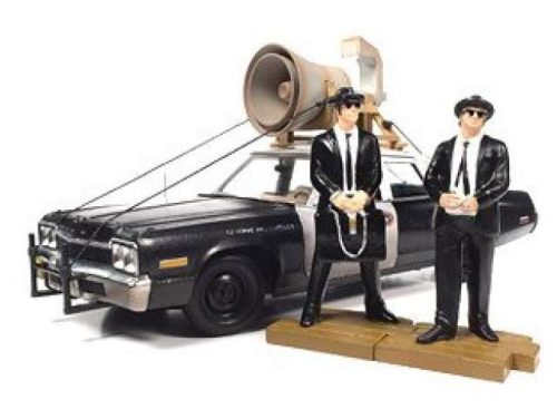 1:18 kéks Brothers with 1974 Dodge Monaco Police Pursuit, fekete & fehér