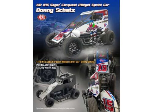 1:18 #15 Sage/Carquest Midget Sprint Car *Donny Schatz*