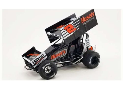 1:18 2022 #2 David Gravel Huset's Speedway Sprint car, fekete/piros