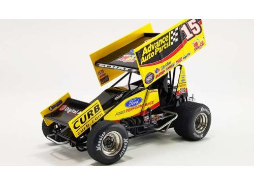 1:18 2022 #15 Donny Schatz Carquest/Advance Auto Parts Sprint car, sárga/fekete/piros