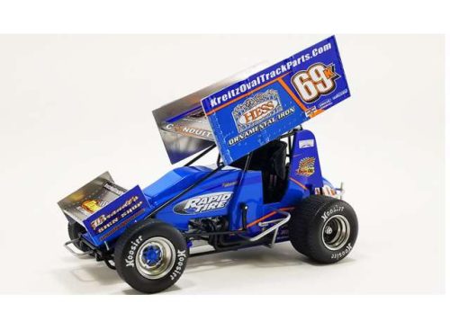 1:18 2022 #69K Lance Dewease Shannauer Plumbing/Hess Iron Sprint car, kék