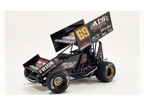 1:18 2022 #69 Bud Kaeding Performance Sprint car, fekete/piros