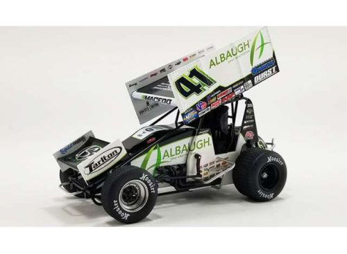 1:18 2022 #41 Carson Macedo Albaugh/MVT Sprint car, fekete/fehér