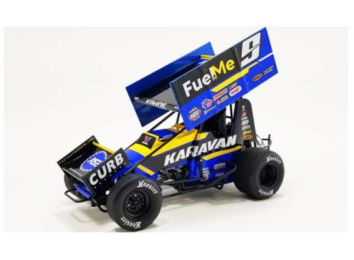 1:18 2022 #9 Kaset Kahne Karavan/Fuel Me Sprint car, fekete/kék