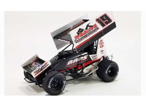 1:18 2022 #19 Brent Marks Murray-Marks Motorsports Sprint car, fehér/fekete/piros