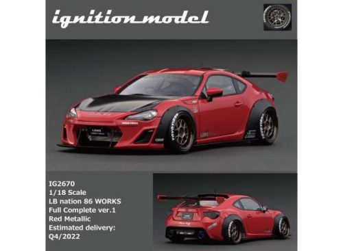 1:18 LB Nation 86 WORKS Full Complete ver. 1, piros metallic