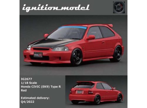 1:18 Honda Civic (EK9) Type R, piros