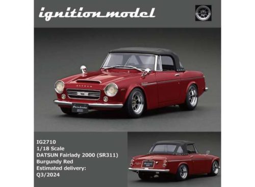 1:18 Datsun Fairlady 2000 (SR311), burgundy piros