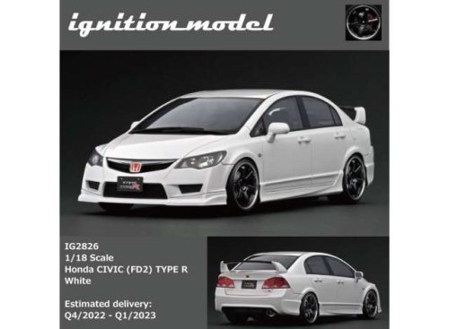 1:18 Honda Civic (FD2) Type R 18 inch Wheels, fehér