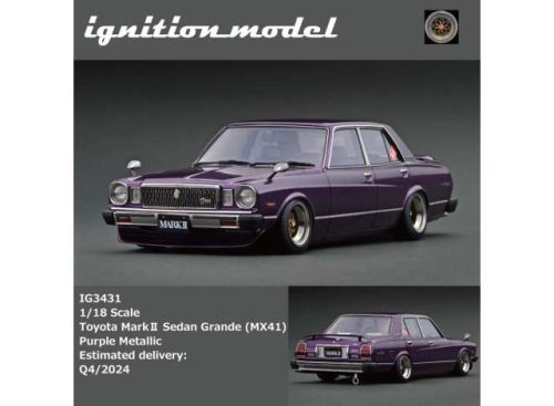 1:18 Toyota Mark II Sedan Grande (MX41), purple metallic