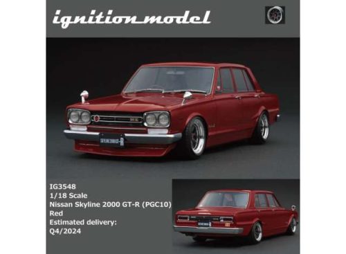 1:18 Nissan Skyline 2000 GT-R (PGC10), piros