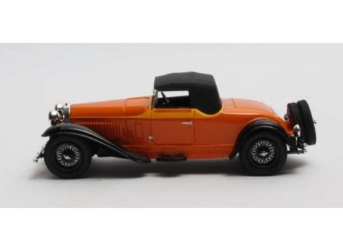 1:43 1930 Bugatti Type 46 Cabriolet de Villars #46360 Closed, narancs