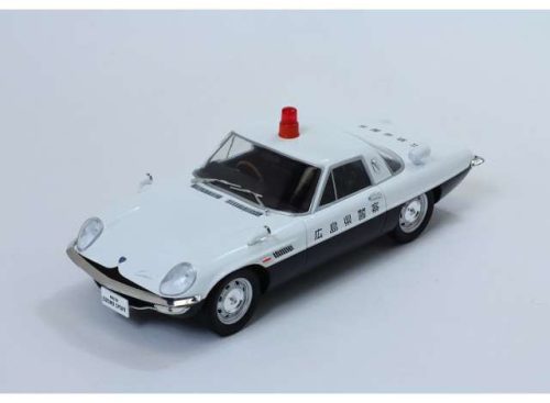 1:18 Mazda Cosmo Sport Japanese Police *Diecast Sealed Body Series*, fekete/fehér