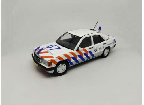 1:18 1993 Mercedes 190 W201 Dutch Police, fehér/narancs/kék