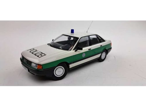 1:18 1989 Audi 80 B3 *Polizei*, fehér/zöld