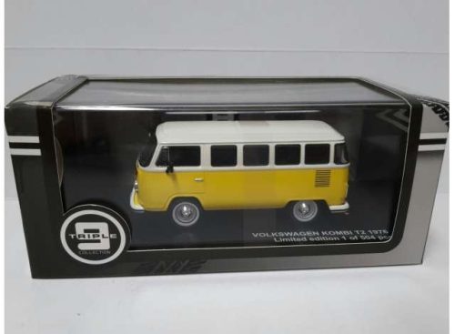 1:43 1976 Volkswagen Bus, sárga/fehér with fekete interior