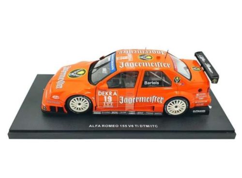 1:18 1995 Alfa Romeo 155 V6 TI #19 M. Bartels DTM/ITC, *Jagermeister* narancs/fehér