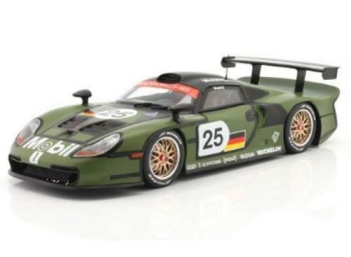 1:18 1997 Porsche 911 GT1 #25 Dalmas/Boutsen/Stuck,  Pre-Qualifying 24h LeMans, zöld