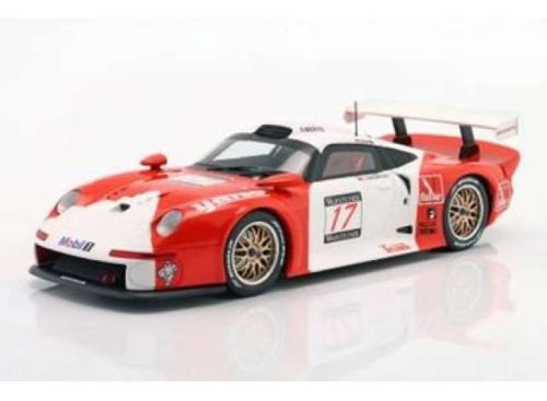 1:18 1997 Porsche 911 GT1 #17 FIA GT Spa 1997 von Gartzen, Collard piros/fehér/fekete