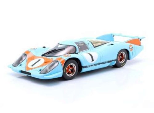 1:18 1969 Porsche 917 LH Gulf #1 Presse Version 24h LeMans, kék/narancs