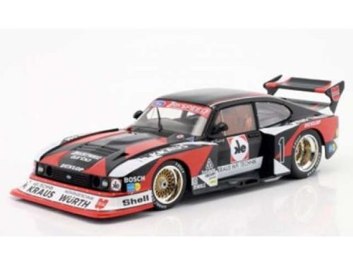 1:18 1980 Ford Capri Turbo Gruppe 5 #1 Klaus Ludwig DRM Champion, fekete/fehér/piros