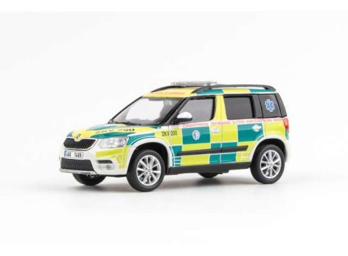 1:43 2013 Skoda Yeti FL EMS Of Karlovy Vary Region 200, sárga/zöld/fehér