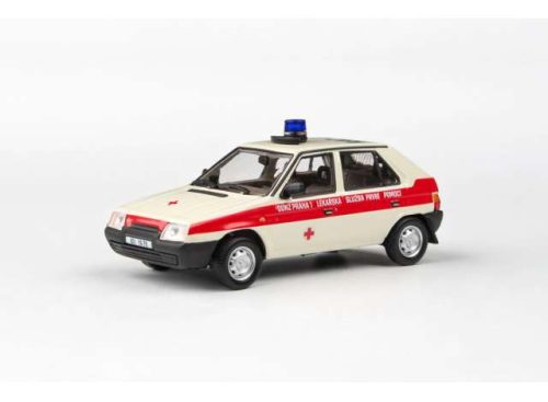 1:43 1988 Skoda Favorit 136L , Rescue car CZ, fehér/piros