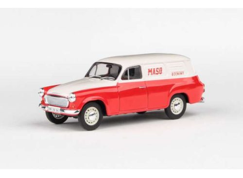 1:43 1965 Skoda 1202 Panel Van, Meat and Sausages, piros/cream