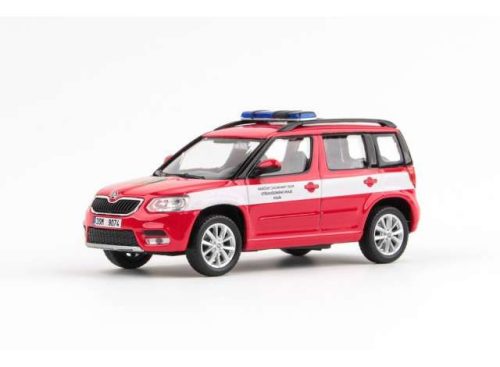 1:43 2013 Skoda Yeti FL Fire Brigade Central Bohemia Region Kolin, piros/fehér