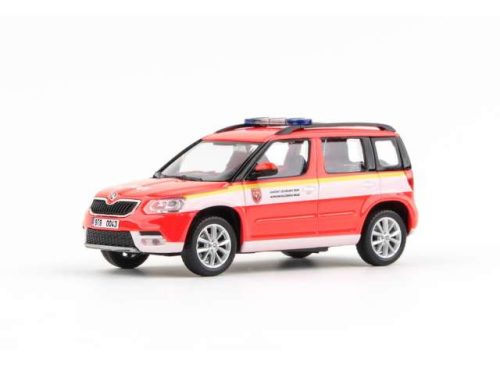 1:43 2013 Skoda Yeti FL Fire Brigade Moravian-Silesian Region, narancs/fehér