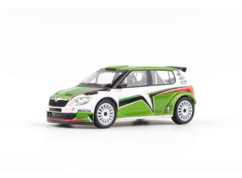 1:43 2010 Skoda Fabia II FL S2000, Skoda Motorsport Design 2011, fehér/zöld 