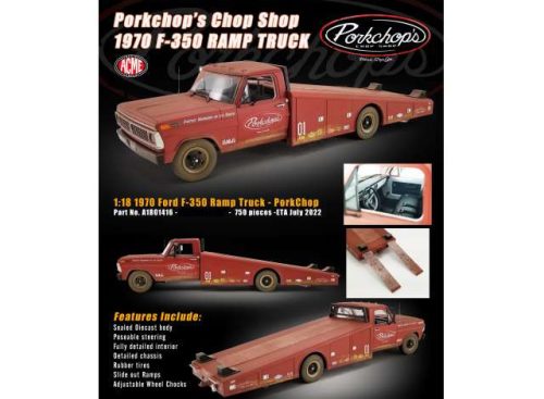 1970 Ford F-350 Ramp Truck *Porkchop's Chop Shop*, brown-piros