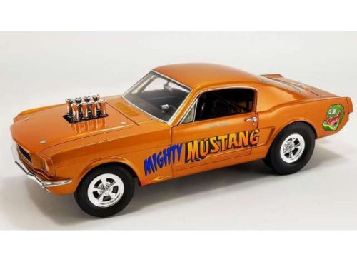 1:18 1965 Ford Mustang A/FX *Rat Fink Mighty Mustang*, narancs