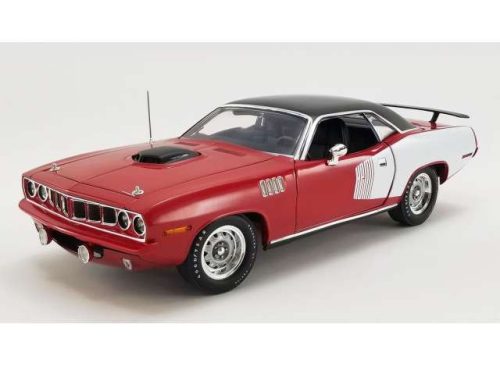 1:18 1971 Plymouth Hemi Cuda, rally piros/fehér/fekete