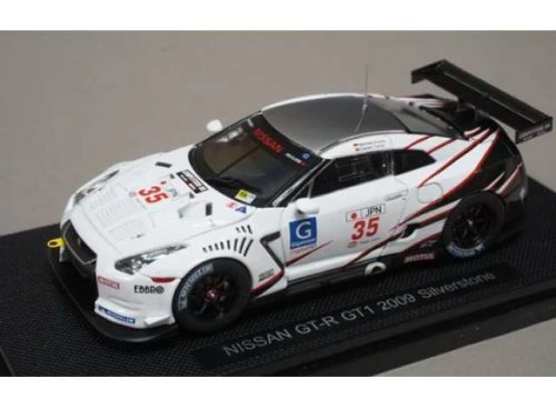 1:43 2009 Nissan GT-R GT1 ezüststone #35, fehér/fekete/piros