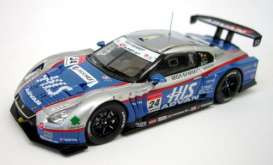 1:43 2010 Nissan GT-R Super GT500 Sepang HIS Kondo, #24 J.P. de Oliveira/Hironobu Yasuda, kék/ezüst 