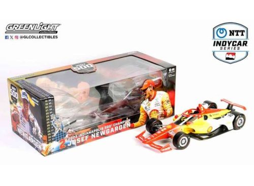 1:18 #2 Josef Newgarden 2023 Indianapolis 500 Champion *NTT Indycar*, piros/sárga/fehér