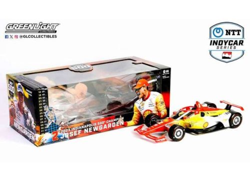 1:18 #2 Josef Newgarden 2023 Indianapolis 500 Champion *NTT Indycar*, piros/sárga/fehér Raced Version