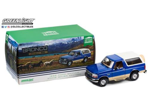 1:18 1996 Ford Bronco *Eddie Bauer Edition*, royal kék and tucson bronze