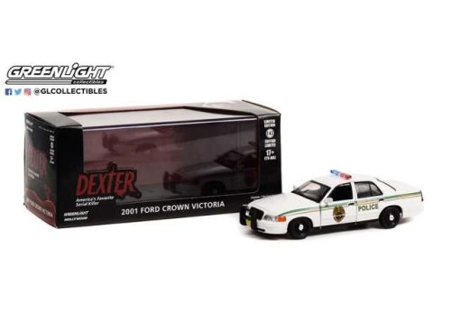 1:43 2001 Ford Crown Victoria Police Interceptor Miami Metro Police Department *Dexter*, fehér