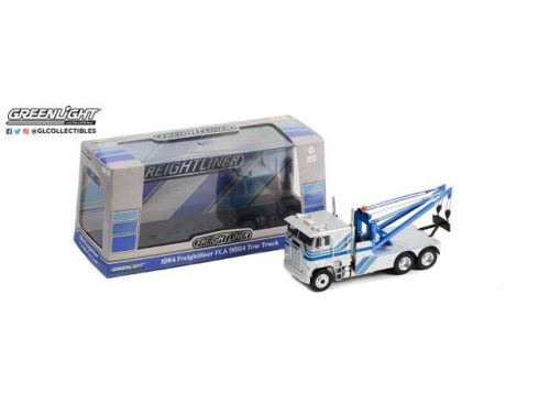 1:43 1984 Freightliner FLA 9664 Tow Truck, ezüst/kék