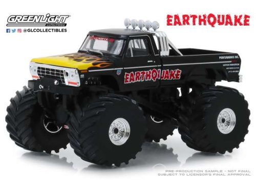 1/64 1975 Ford F-250 Monster Truck with 66-Inch Tires  Earthquake *Kings of Crunch Series 2*, fekete