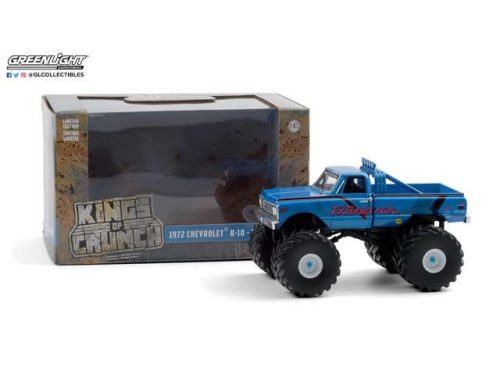 1:43 1972 Chevrolet K-10 Monster with 66 inch Tires (ExTerminator) *Kings of Crunch Series 3*, kék