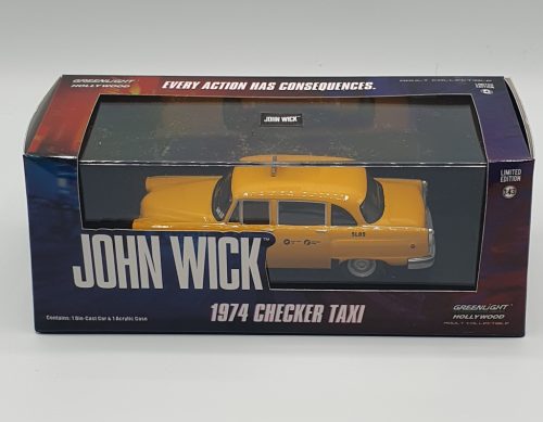 Checker Motors Marathon A11 N.Y.C. New York Taxi John Wick 1974 1:43 - Greenlight 86607 Modell