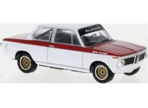 1:43 1972 BMW Alpina 2002 Tii, fehér/piros