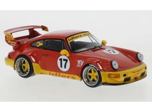 1:43 Porsche RWB 964 Idlers (base 911/964) #17, piros/sárga