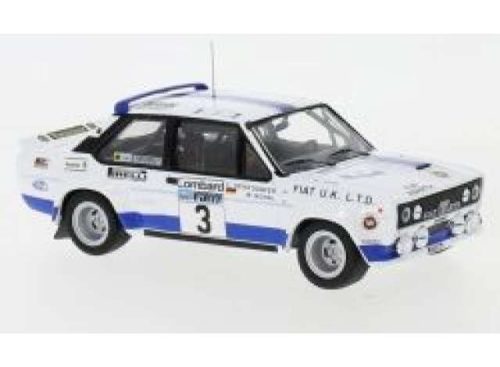 1:43 1979 Fiat 131 Abarth No. 3 Fiat UK Rally WM RAC Rally W. Rohrl C. Geistdorfer, fehér/kék