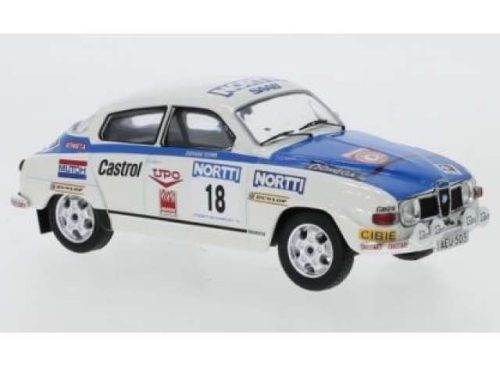 1:43 1976 Saab 96 V4 #18 1000 Lakes Rally Vilkas/Soini, fehér/kék