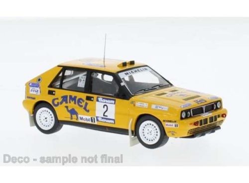 1:43 1990 Lancia Delta Integrale 16V, #2 A.Ferjancz/J.Tandari , *Camel* Barum Rally, sárga/kék

